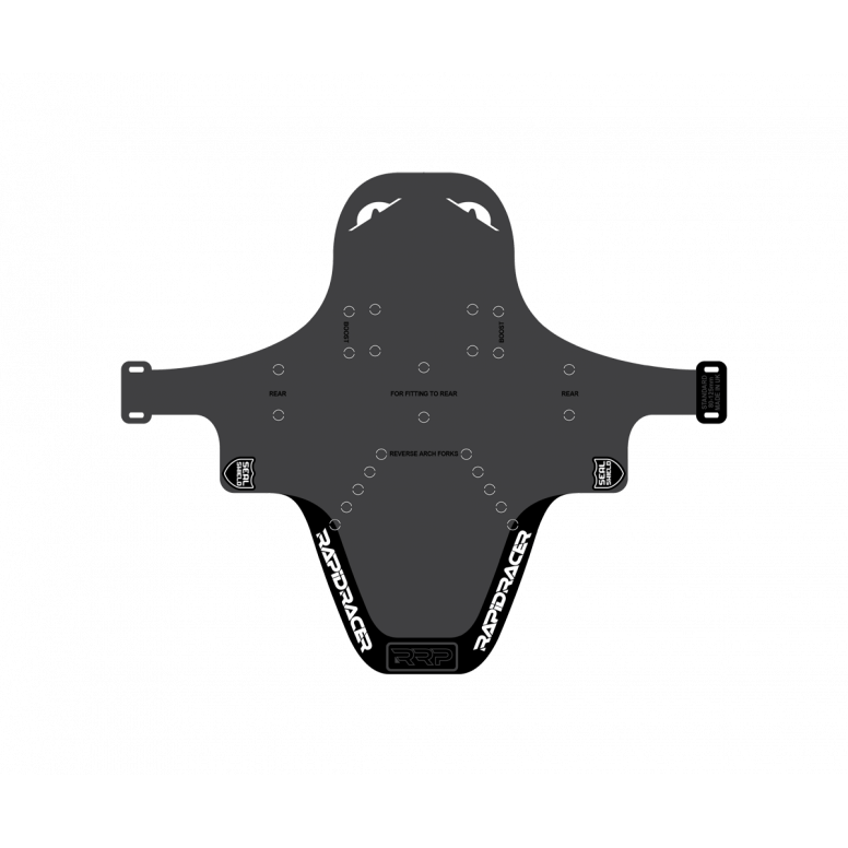 RRP EnduroGuard mountain bike mudguard with SealGuard technology for fork protection, shown attached to bike fork.