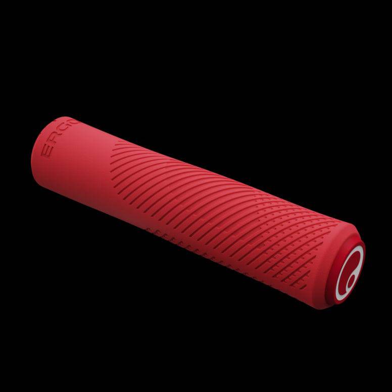 Ergon GXR mountain bike grips with AirCell rubber for shock absorption and comfort, designed for ergonomic handling.