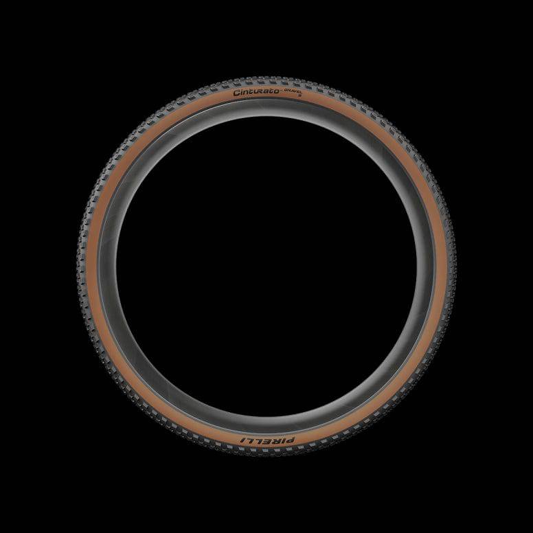 Pirelli Cinturato Gravel S Classic tan 700x50c tubeless-ready tyre with SpeedGRIP TechWALL for gravel biking.