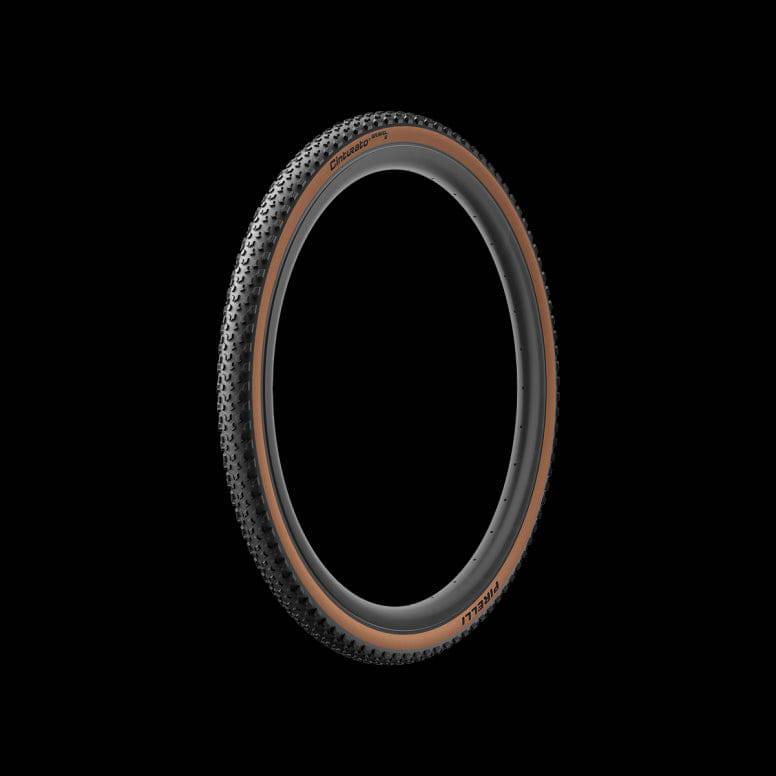 Pirelli Cinturato Gravel S Classic tan tubeless-ready tyre with 700x50c size and SpeedGRIP TechWALL for gravel cycling.