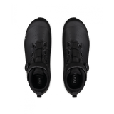 Fizik Tempo Artica R5 GTX waterproof winter road cycling shoes with insulation, showcasing the insulated, waterproof design and sleek black exterior.