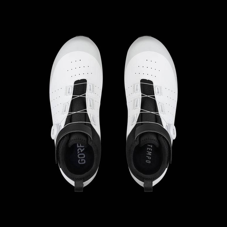 Fizik Tempo Artica R5 GTX winter road cycling shoes with waterproof and insulated features, designed for cold weather riding.