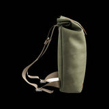 Brooks Pickwick roll-top backpack with laptop sleeve, urban cycling and commuting accessories, made of durable fabric.