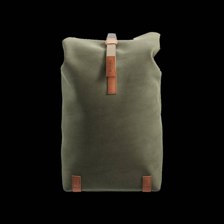 Brooks Pickwick roll-top backpack with laptop sleeve, ideal for urban cycling and commuting, made of durable accessories material.