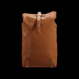 Brooks Pickwick leather backpack with laptop sleeve, handmade in Italy, ideal for urban cycling and everyday accessories.