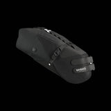 Brooks Scape waterproof seat bag with modular attachments in black, designed for bike accessories and storage.