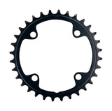 FSA Pro Road 2x11 Speed Chainring in black with 90x34T teeth, Shimano compatible bike components, four-hole design