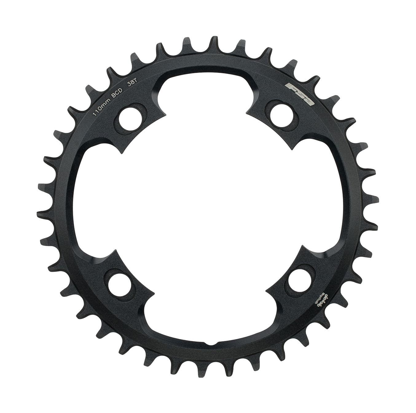 FSA SLK ABS Road 110BCD 1x11 chainring for precise shifting, mounted on a bike crankset, showcasing durable components.