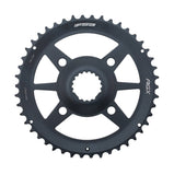 FSA Gossamer Pro AGX+ 2x11 chainring with 90mm BCD and 4-hole mounting for road bike components, shows metal and mounting details.