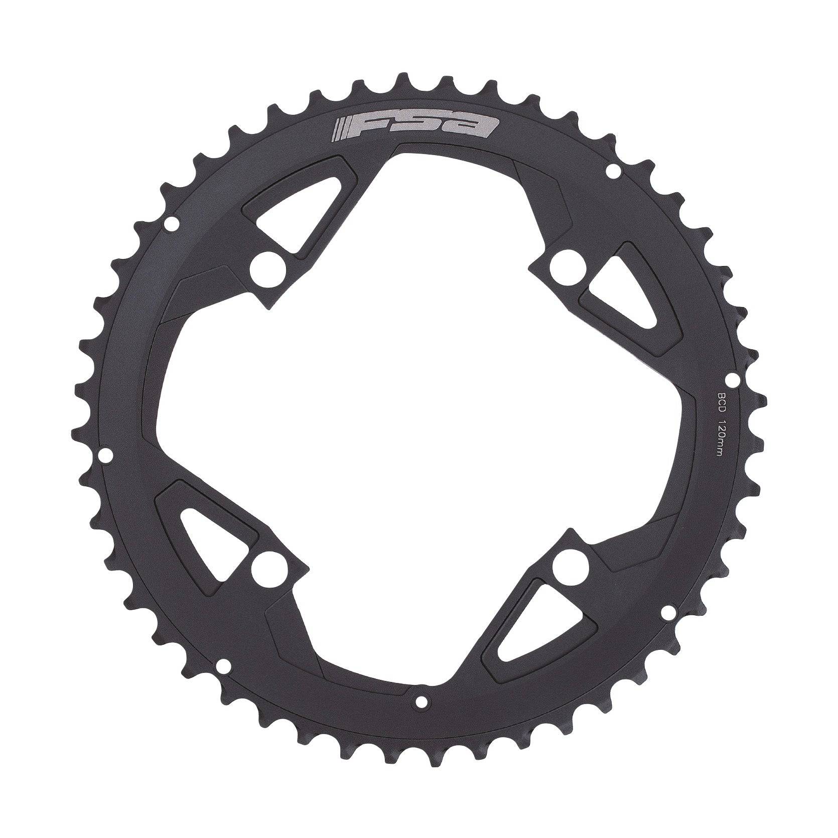 FSA Gossamer Road 2x11 speed chainring in black with 53T and 120mm bolt circle for GOSSAMER MY21 crankset, bike component
