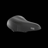 Selle Royal Roomy bike saddle with slow fit foam for comfort, shown from top view with padded surface and saddle rails.
