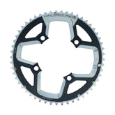 FSA Gossamer ABS road bike chainring 2x11, 110x50T, black CNC machined aluminum component with 4-hole mounting for cycling.