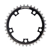 FSA Pro road bike chainring 2x11 speed, 110x36T, black anodized, 5-hole component for cycling performance.