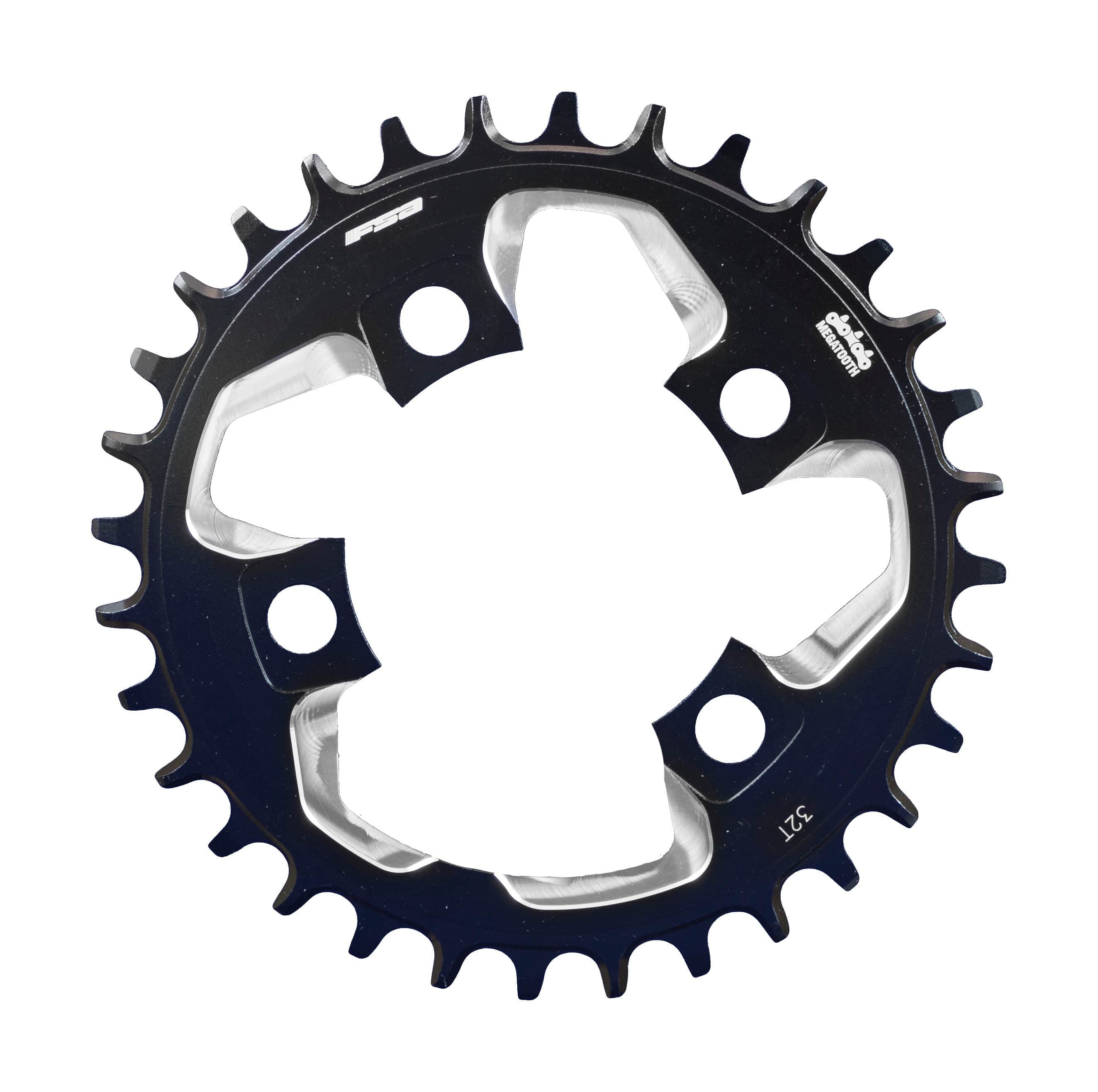 FSA Afterburner ABS MTB 1x11 chainring in CNC machined aluminum with 76 BCD for mountain bike components.