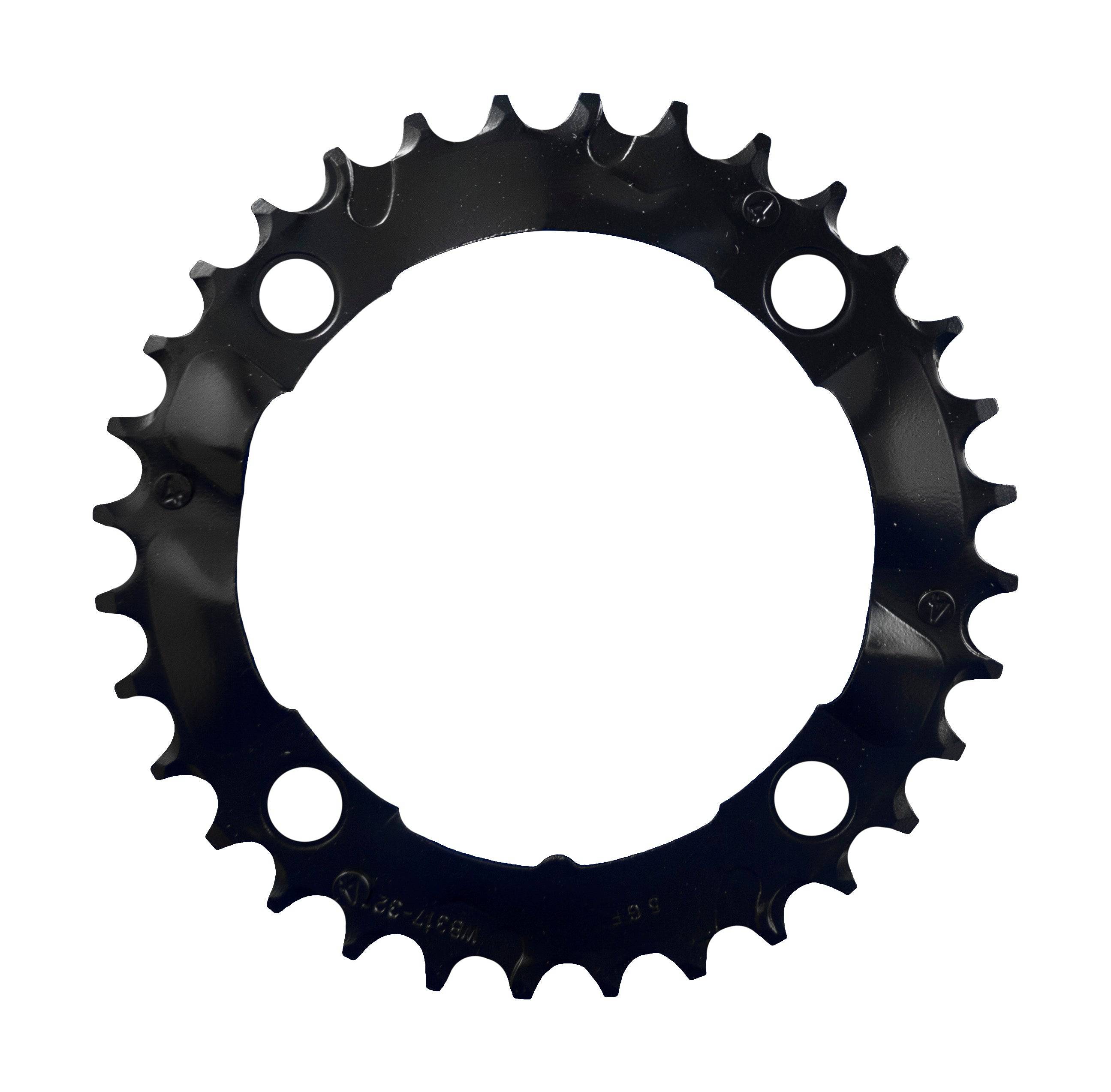 FSA Steel MTB 104x32T 3x10 chainring with 4-hole design, black, compatible with SRAM mountain bike components