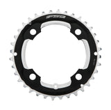 FSA Pro MTB 104BCD 2x11 chainring for mountain bike, showcasing durable metal construction and gear teeth for smooth shifting.