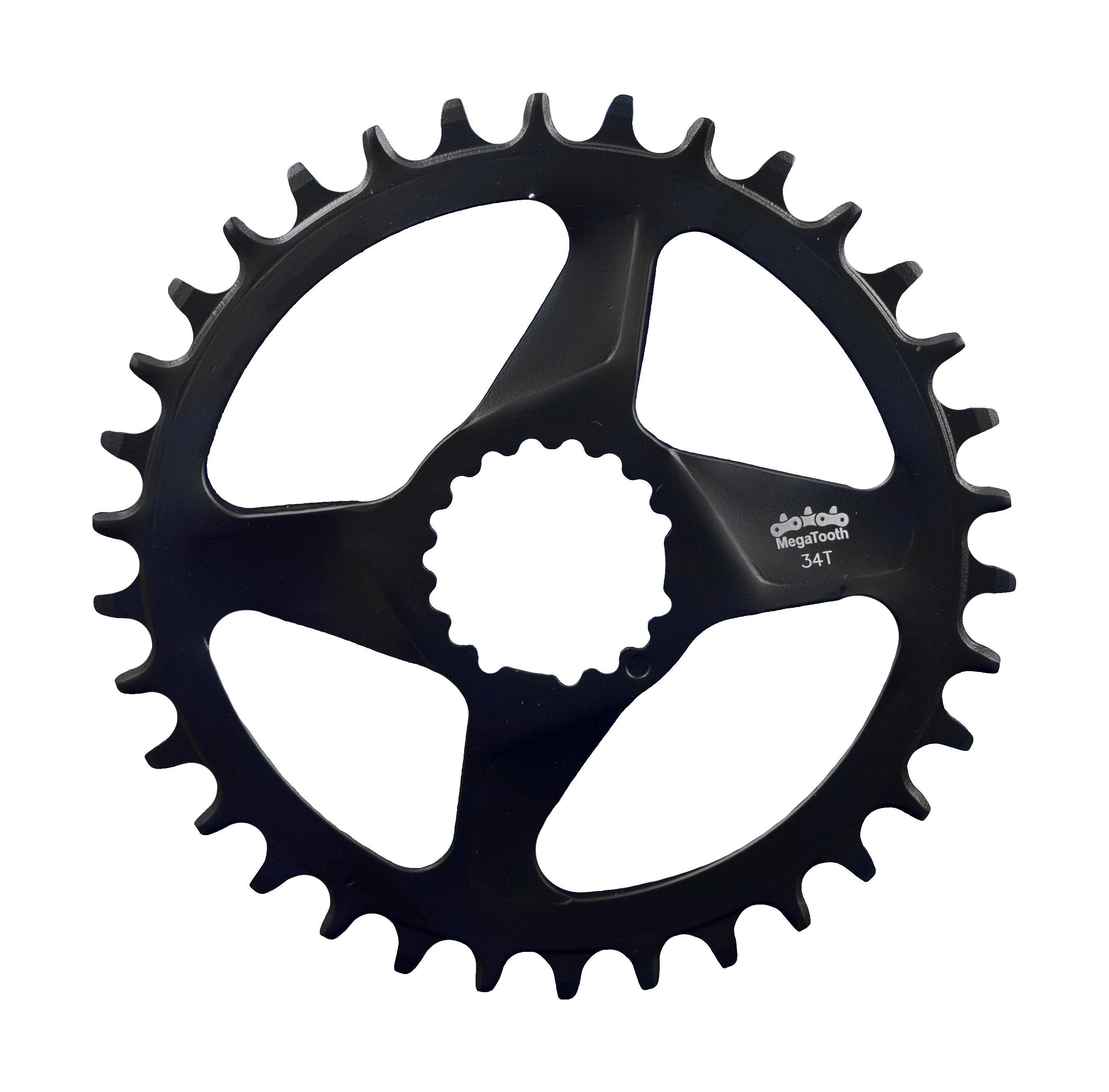 FSA Comet modular MTB 34-tooth chainring in black anodized aluminum for 1x11 drivetrain, designed for mountain biking components.