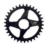 FSA Comet 32T modular MTB chainring in black anodized aluminum, designed for 1x11 drivetrain components.