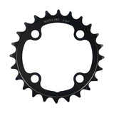 FSA Steel Modular MTB 2x11 Speed Chainring, 68x24T, black, compatible with 4-hole cranksets, durable bicycle component