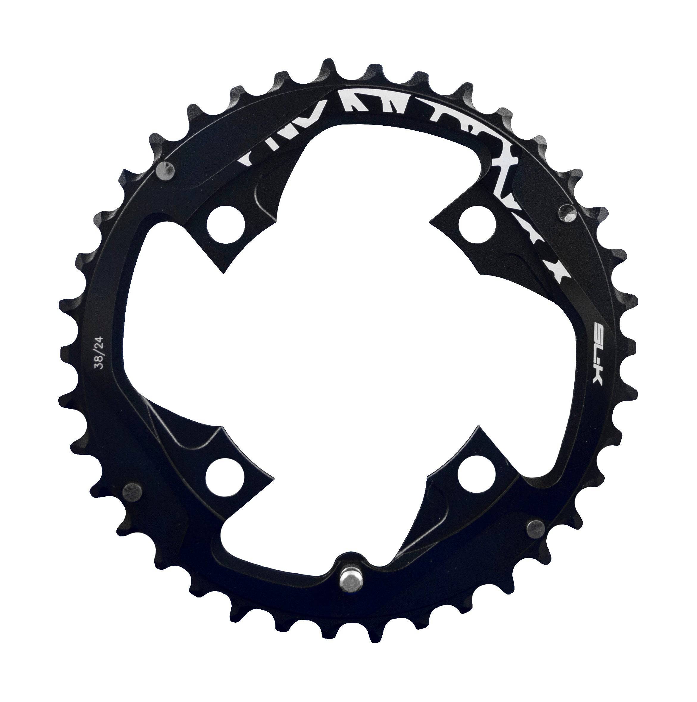 FSA SL-K Modular MTB chainring for 2x11 speed, 96x38T, CNC machined aluminum with 4-hole mounting system.
