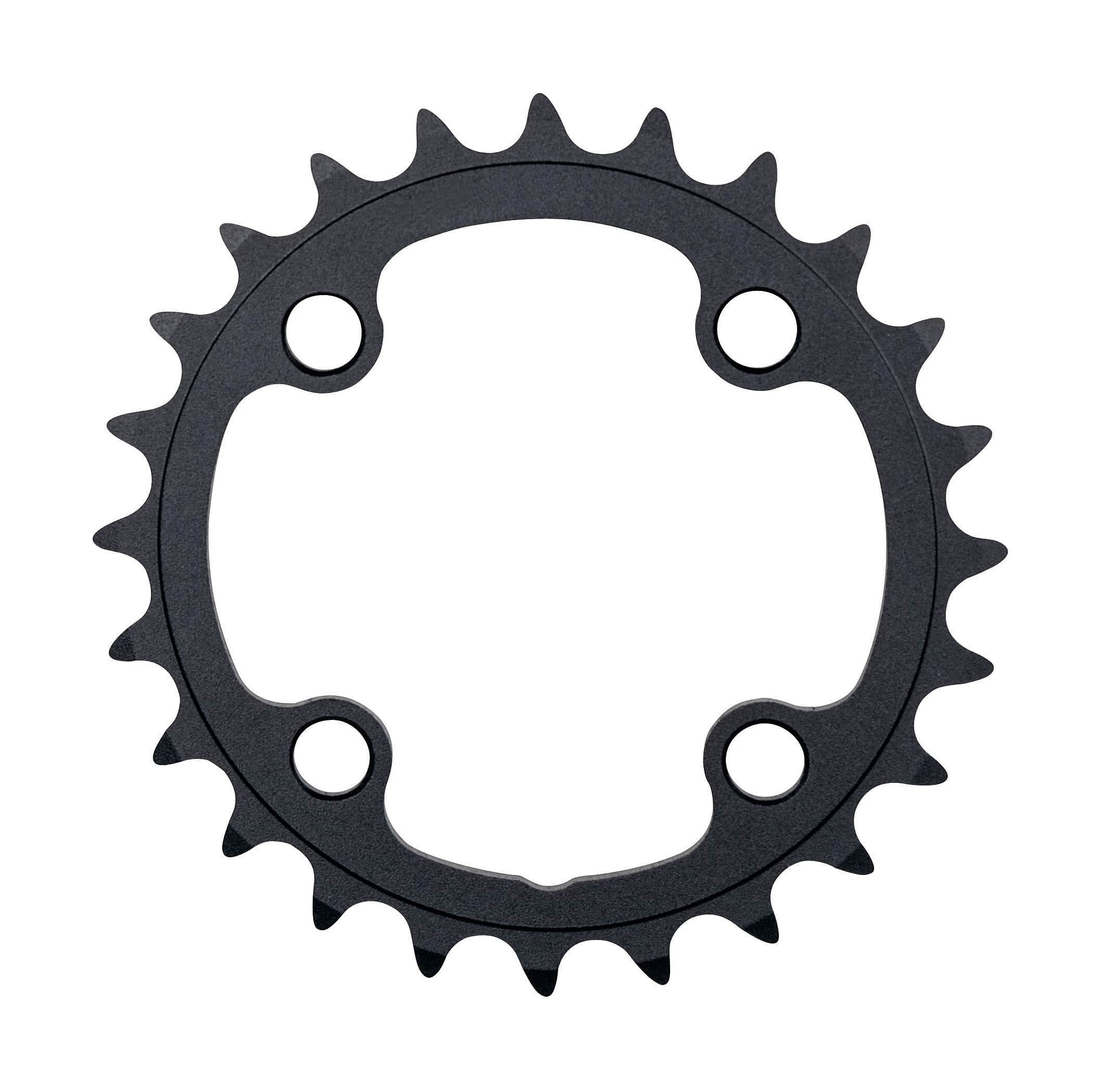 FSA alloy modular MTB 2x11 speed chainring in black anodized finish with 68x26T size and 4-hole mounting for components.