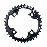FSA Powerbox MTB 38T black 2x11 speed chainring with 96 BCD and 4-hole mounting for bicycle components.