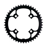 FSA Yamaha E-Bike chainring 2x11 104x48T black for MTB transmission upgrade, showing the black alloy chainring with teeth.