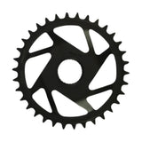 FSA Direct Mount Ebike 12-speed chainring for Shimano 1x12 boost bike, showing black alloy with mounting holes.