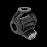Topeak UTF Light Bar Black front light mount for UTF multi-mount systems, made of durable black material.