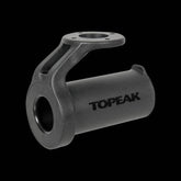 Topeak UTF Light Bar Black front light mount for UTF Multi-Mount Systems, designed for bike lighting accessories.