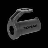Topeak UTF Light Bar Black front light mount for UTF Multi-Mount Systems, designed for bike lighting accessories.