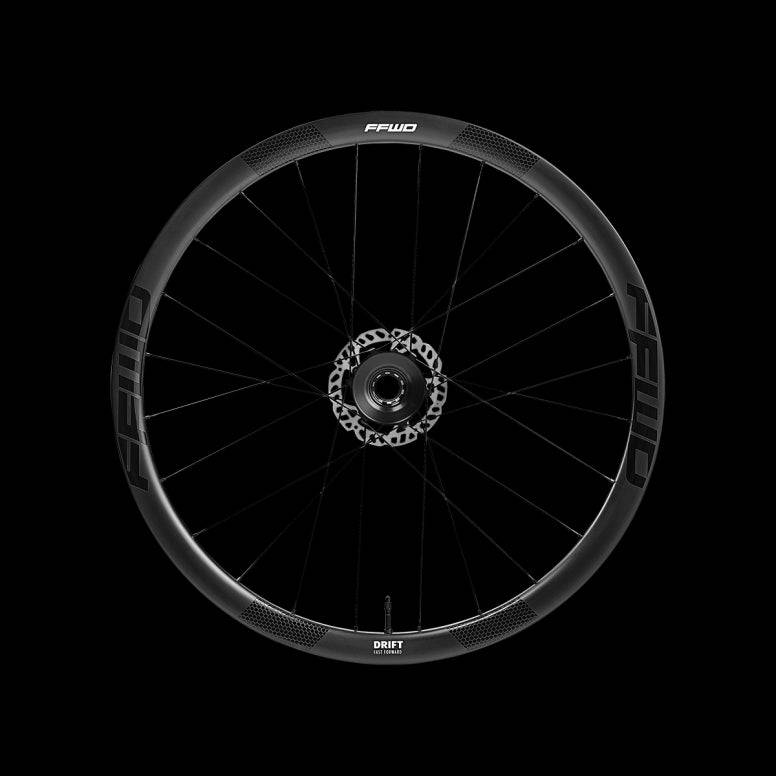 FFWD Fast Forward Drift Classified 36mm black gravel wheelset with tubeless-ready rims, suitable for off-road cycling.