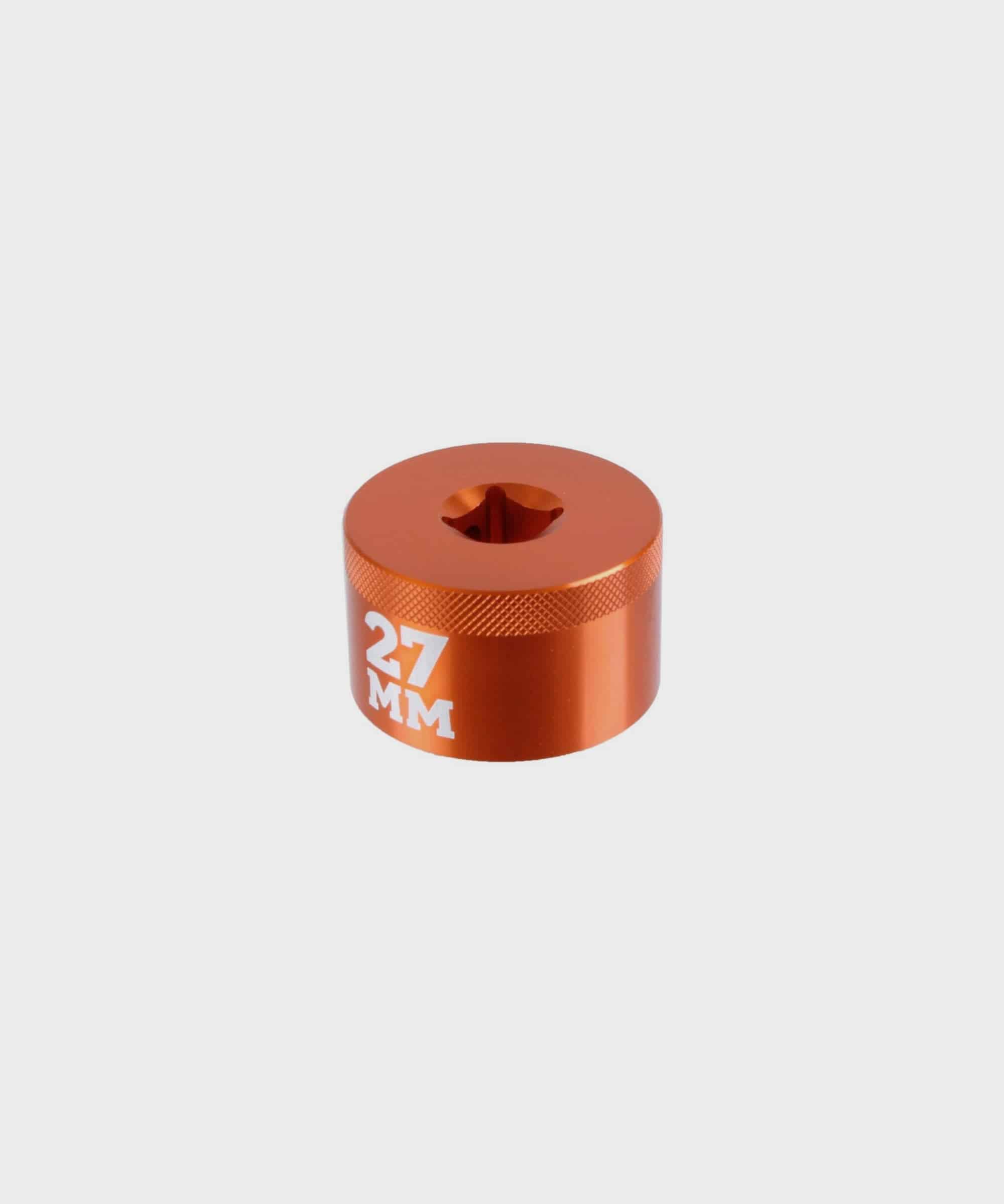 Fox Aluminium Fork Topcap Socket Tool for Fox mountain bike forks, used for precise maintenance and adjustments.
