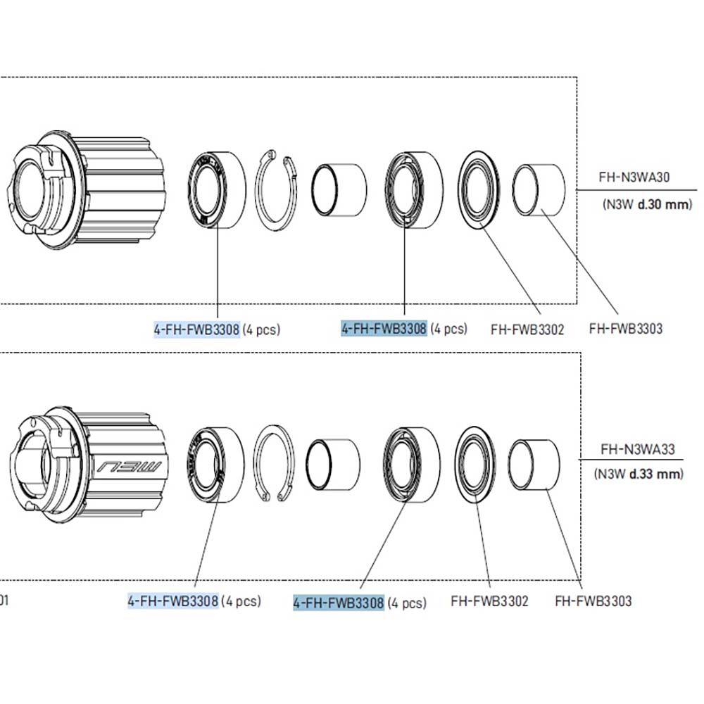 campagnolo hub spares hub bearings p134784