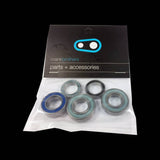 Crankbrothers Synthesis Rear Bearing Kit for i9 MS hub, high-performance replacement components, showing bearings and installation parts.