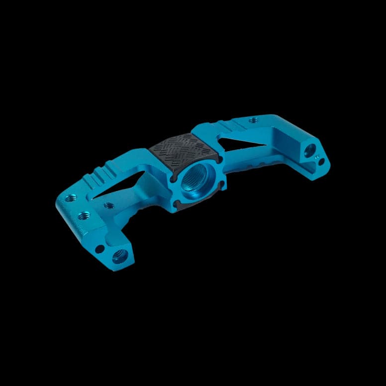 Crankbrothers Mallet E pedal body outer replacement part in blue, designed for cycling crank pedals.