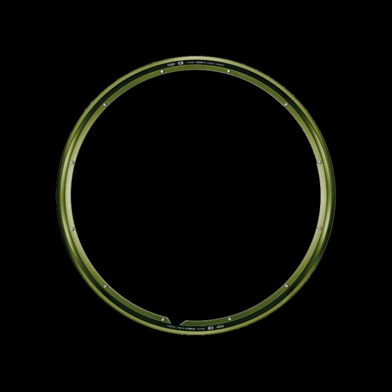 Crankbrothers Sage2 V24 Green bike wheel rim, durable high-performance component for mountain bikes, shown in detailed view.