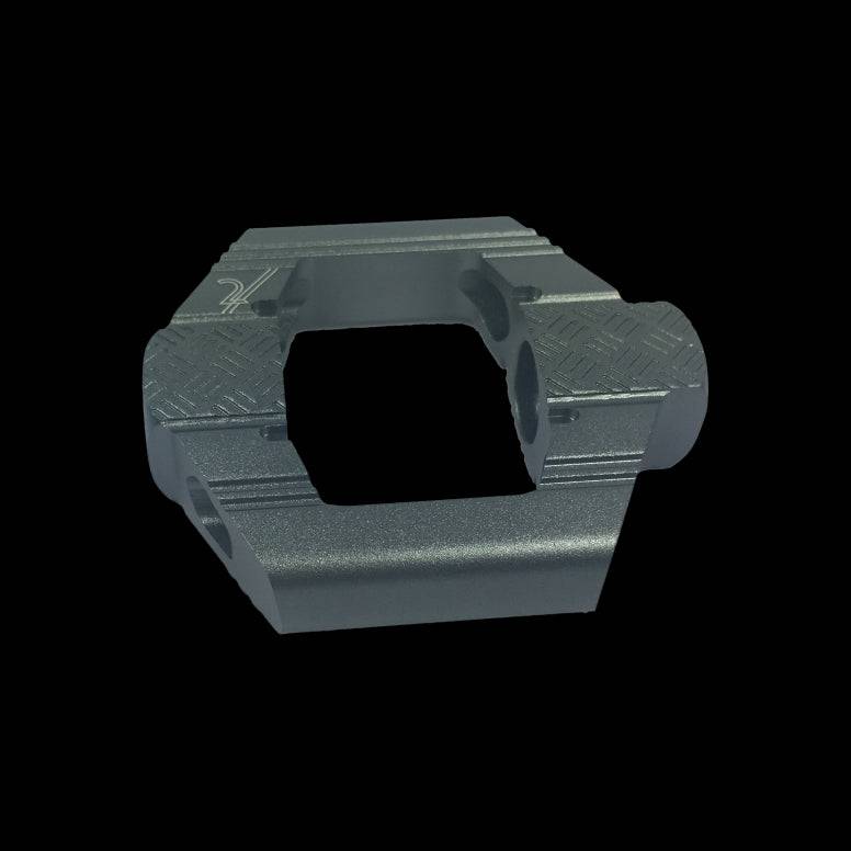 Crankbrothers Candy 2 pedal body replacement in grey for durable bike components, shown with detailed grip surface and clip interface.
