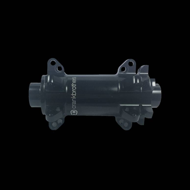 Crankbrothers Front Wheel Hub L3 15mm Boost black mountain bike component with quick-release skewer and sturdy axle design.