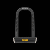 OnGuard RockSolid 8590 Diamond Secured by Design black and yellow cycle lock, heavy-duty bike security accessory.