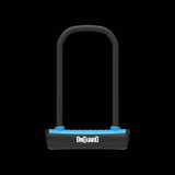 OnGuard Neon U-Lock with spring-free D-lock system, included bracket and keys, durable bike lock accessory.