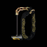 OnGuard Beast Loop & T Chain Lock 110cm black and yellow high-security bike lock with durable chain and loop design.