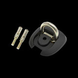 OnGuard Ground Anchor 8314 in bronze, black, gold, and silver for secure bike lock anchoring, made of durable metal.