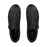 Fizik Vento Omna Wide Fit road cycling shoes, breathable with stiff sole, unisex design, shown in black with branding details.