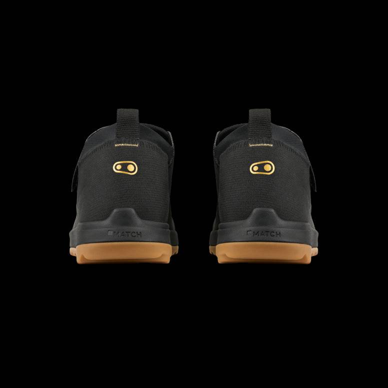 Crankbrothers Stamp Trail Boa mountain bike shoes in black and gold, size 14, showing the sleek design and secure fastening system.