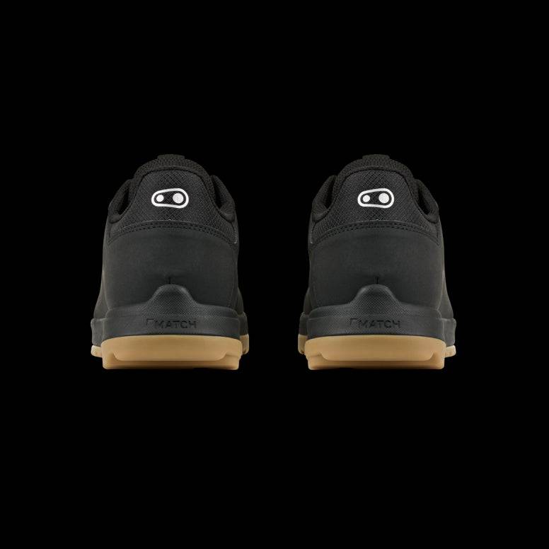 Crankbrothers Mallet Trail Lace Black MTB shoes with cleats for trail riding, featuring durable lace-up design and rugged traction.