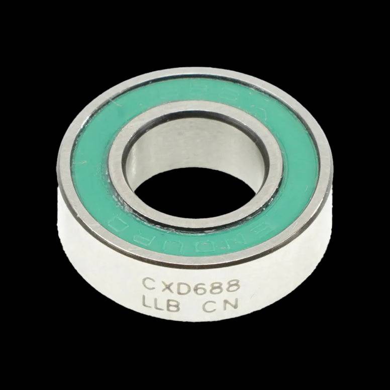 Enduro Bearings 688 LLB CXD-15 angular contact bearing, 8x16x5mm, for bike hubs and bottom brackets, shown in the image.