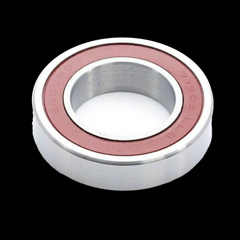 Enduro Bearings 71903 LLB ceramic hybrid bearing with LLB seals, measuring 7x30x17mm, designed for high-performance components.