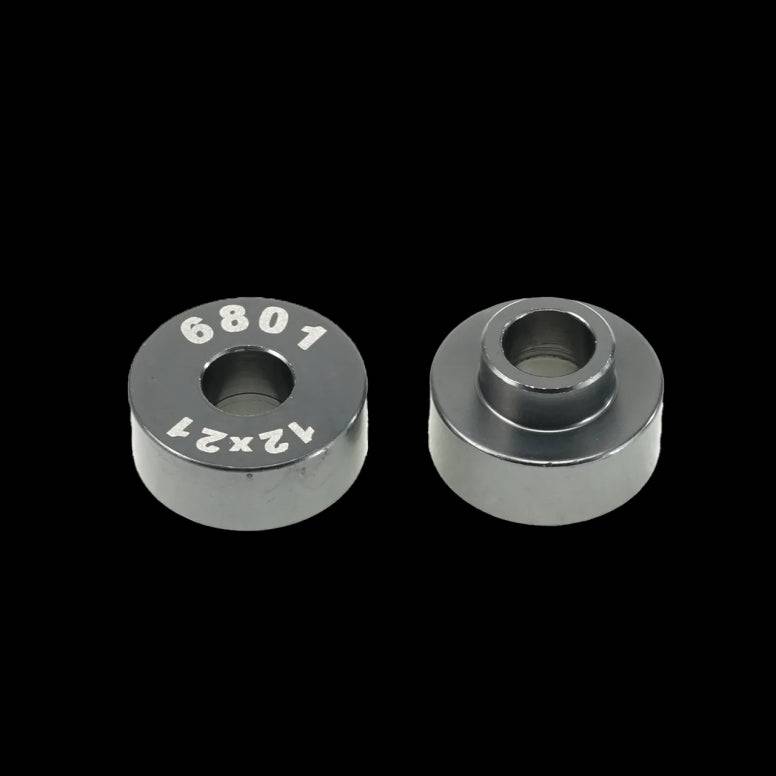 Enduro Bearings 6801 bearing inner guide for EB8420 press alignment tool, showing precise component for bike maintenance.