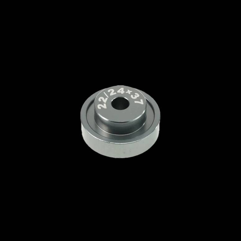 Enduro Bearings 2437 inner guide for EB8420 bearing press alignment, component tool for precise bearing installation.